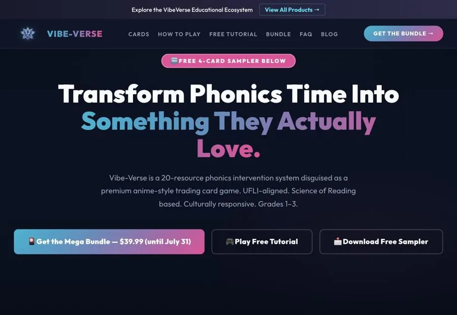 Vibe-Verse Phonics site