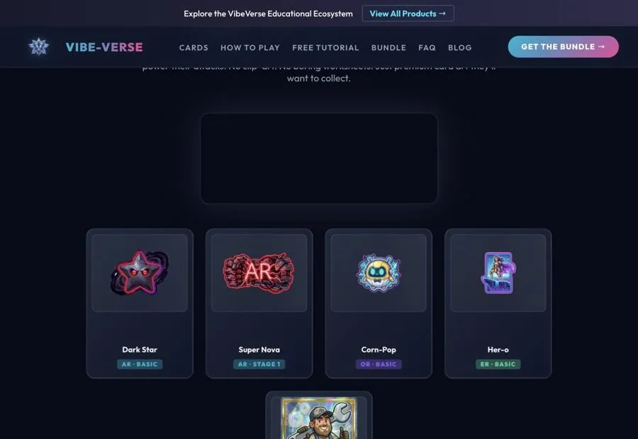 Vibe-Verse trading card gallery